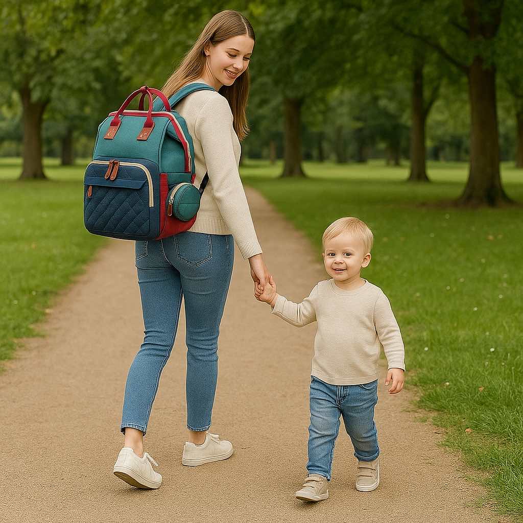 2in1 Baby Diaper Bag Backpack with Integrated Changing Bed