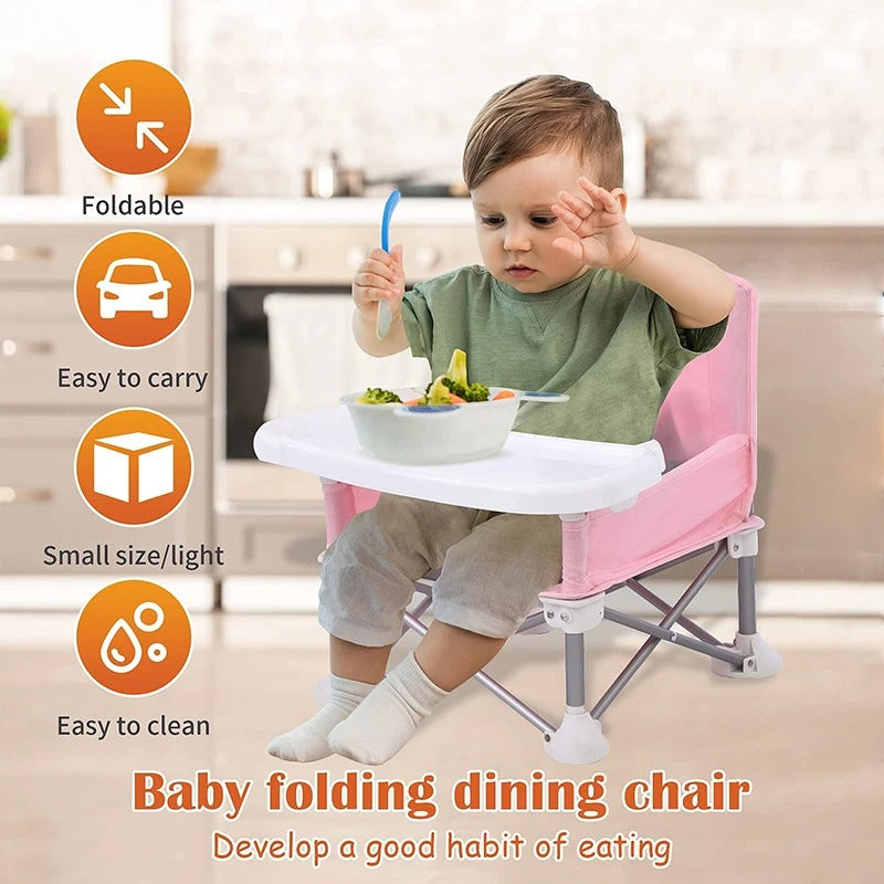 Toddler Camping Chair – Portable Folding Chair for Kids with Armrests